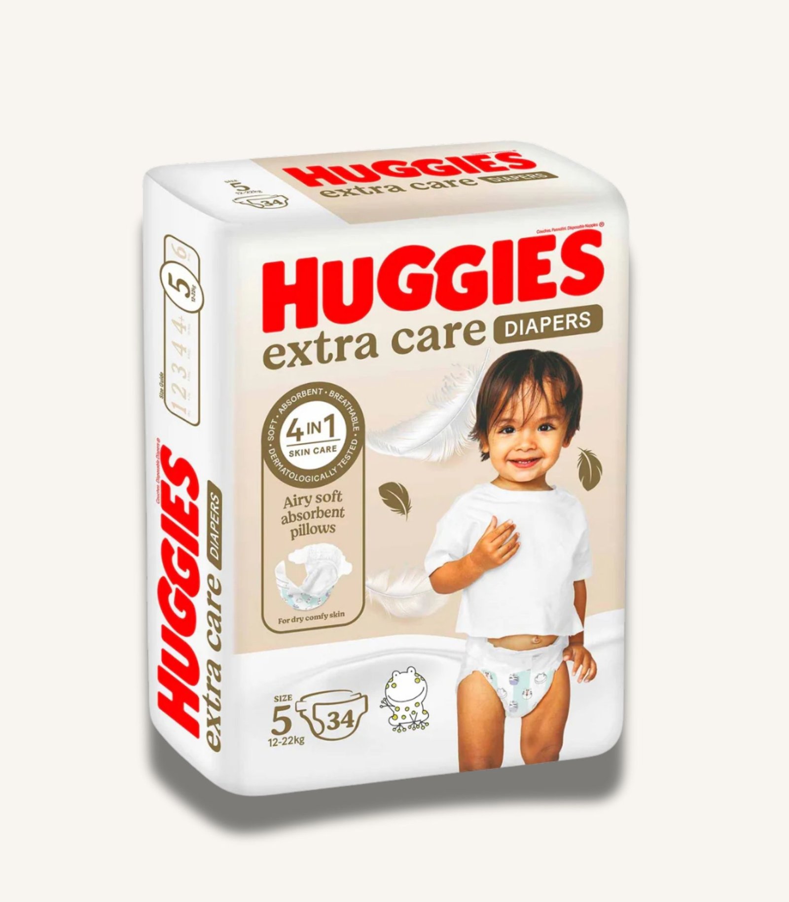 صور المنتجات MAMA - 11 Huggies Extra Care ( Size 5 ,12-22kg,34 Diapers ) - الصورة 1