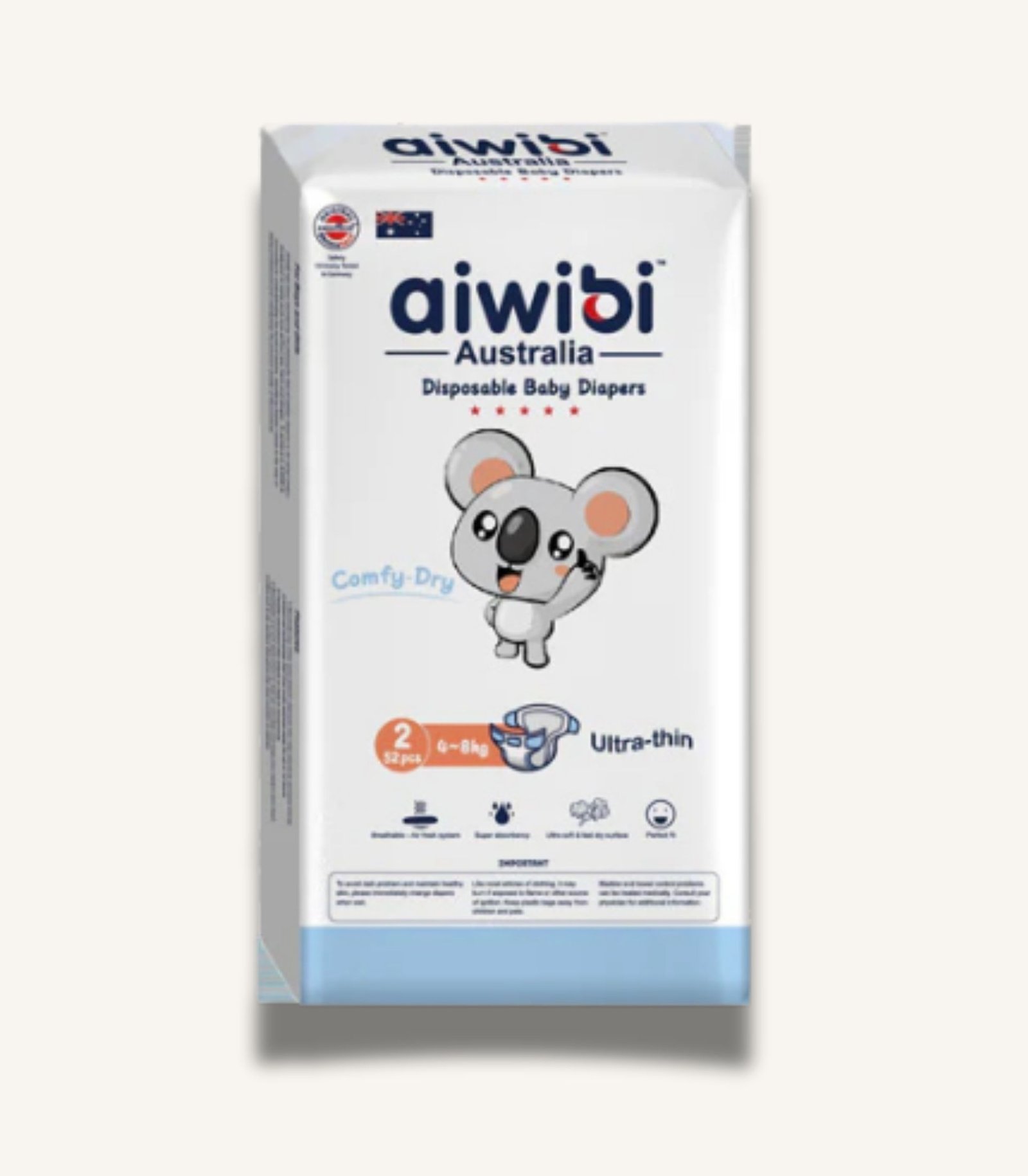 صور المنتجات MAMA - 29 Aiwibi Baby Diapers 2 ( 52 Pcs Size Small ) - الصورة 1