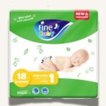 Fine Baby Diapers New Born 1, (2-5Kg),18 diapers