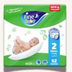 Fine Baby Diapers Small Size 2, (3-6Kg),52 Diaper