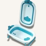 Baby Plastic Foldable Bathtub With Built-in Temperature Display