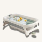 Baby Plastic Foldable Bathtub With Built-in Temperature Display