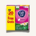 Everyday Extra Dry Normal Pantyliners, 40+20 PCS