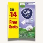 Everyday All Cotton X-Large Pantyliners, 30+14 PCS