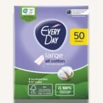 Everyday All Cotton Large Pantyliners, 50 PCS