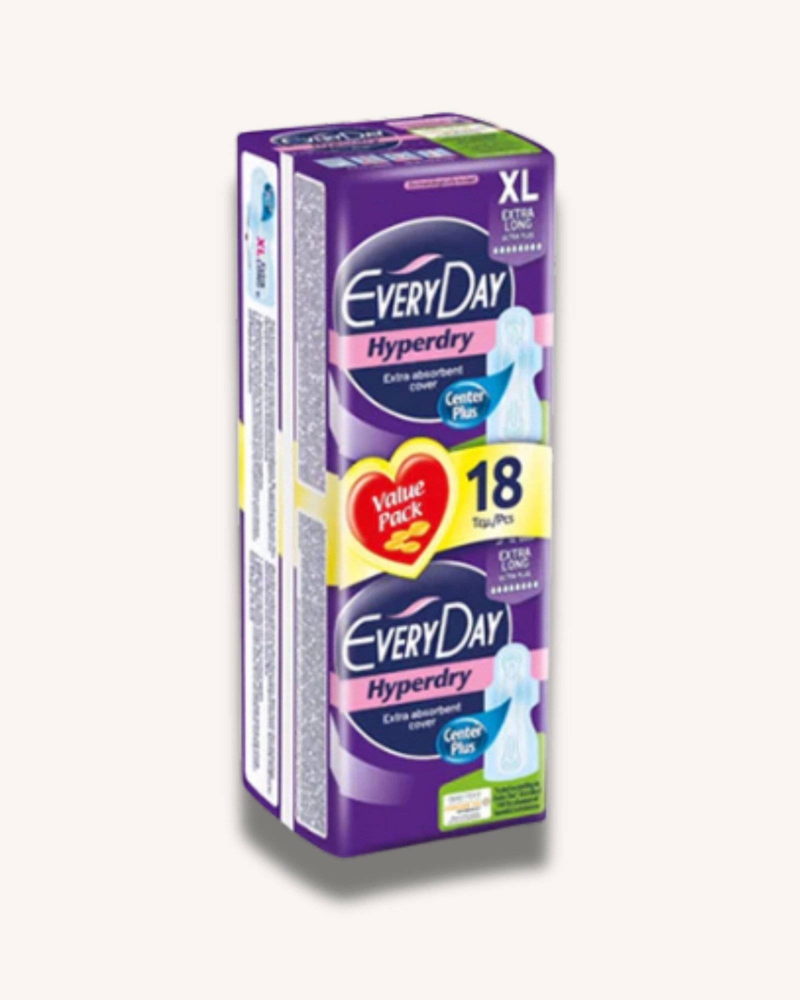 Ibn khakdoun 20+21 - 30 Everyday Hyperdry Extra Long Sanitary Pads, 18 PCS - الصورة 1