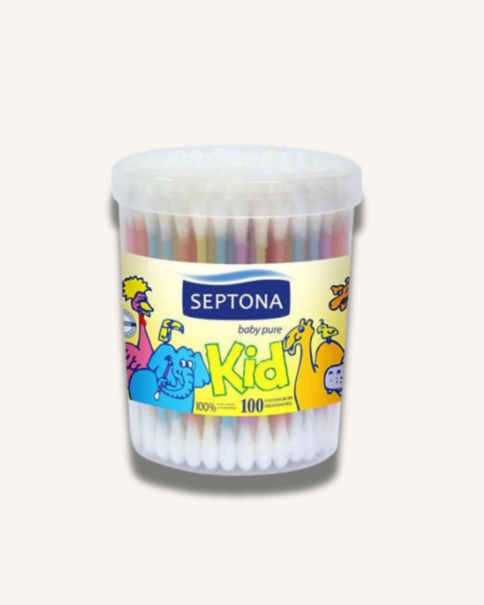 Ibn khakdoun 23,24,25 - 30 Septona Kids Cotton Buds, 100 PCS - الصورة 1