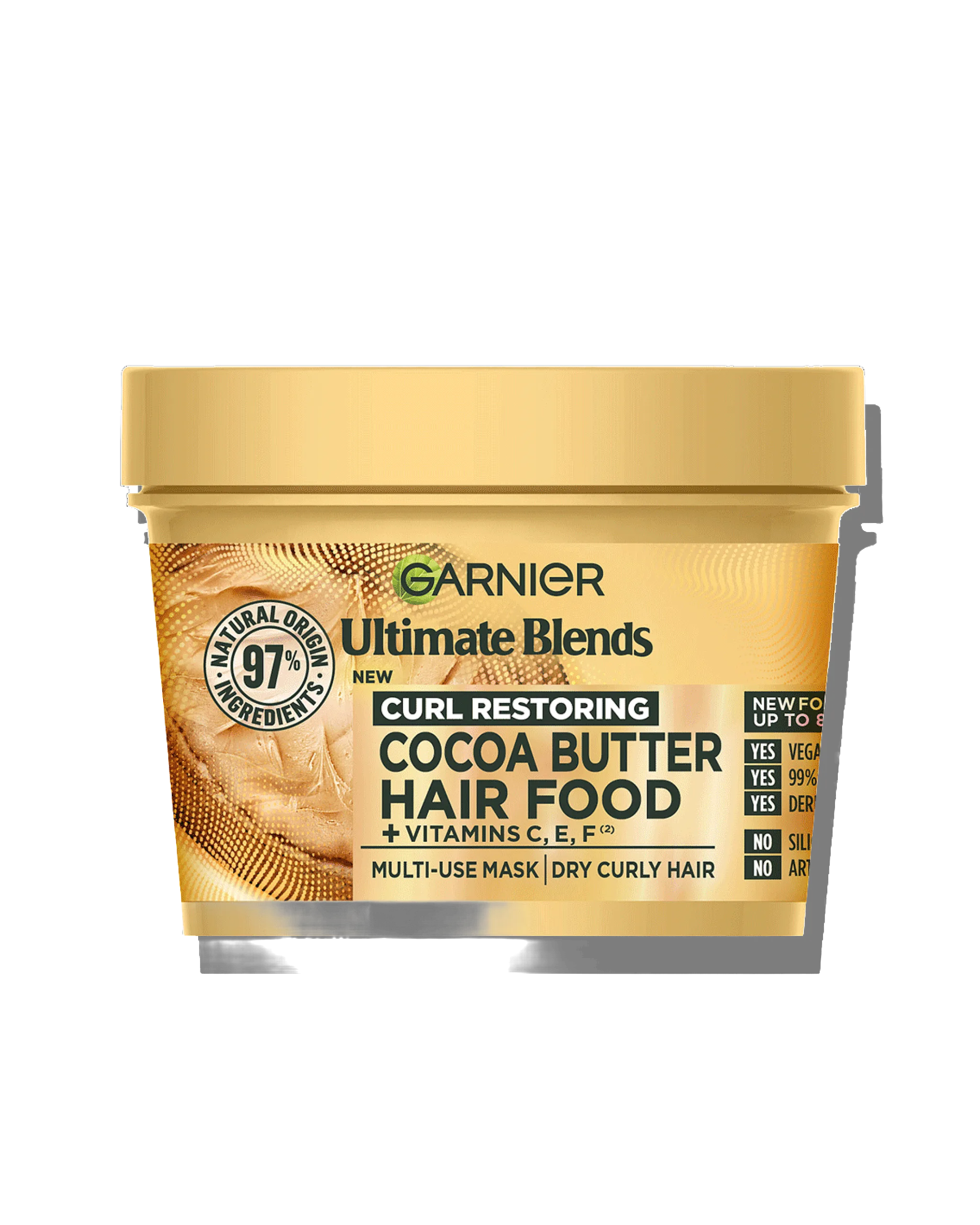 1914_original_ai_nobg_final_2048x2560.webp Garnier Ultra Doux Hair Food Cocoa Butter Mask 390 ml - الصورة 1