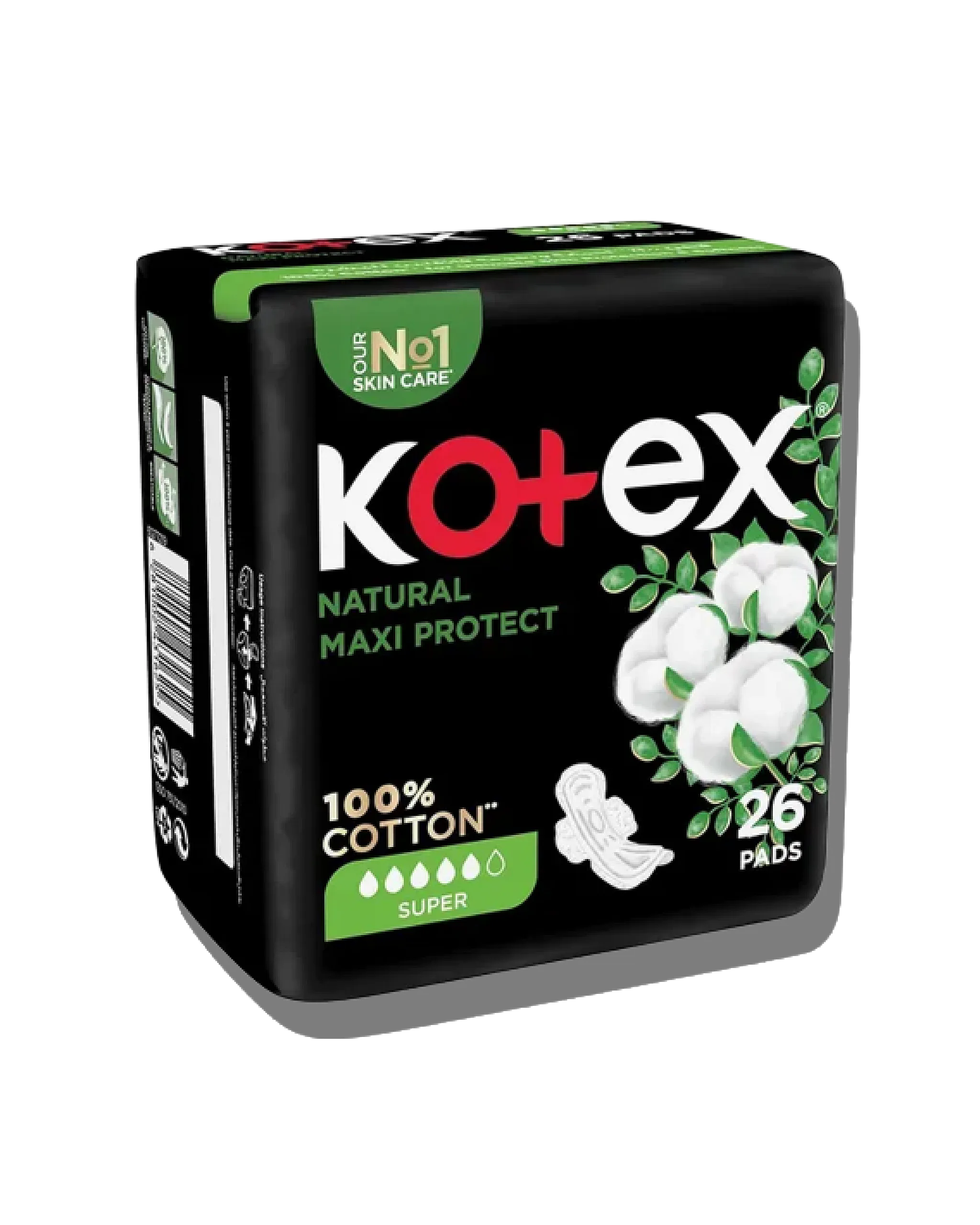 2093_original_ai_nobg_final_2048x2560 Kotex Natural Maxi Protect Super Pads 26 Pack - الصورة 1