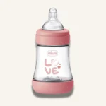 Chicco Perfect 5 Baby Bottle Slow Flow Anti Colic Silicone Teat 150ml, Pink