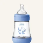 Chicco Perfect 5 Baby Bottle Slow Flow Anti Colic Silicone Teat 150ml, Blue