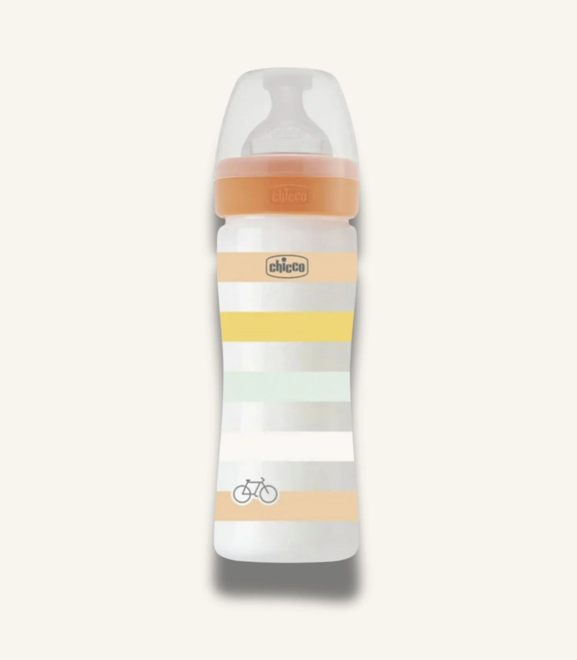 IMG_4665 Chicco Well Being Baby Bottle Medium Flow Anti Colic 250ml, Orange - الصورة 1