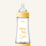 Chicco Perfect 5 Baby Bottle Fast Flow Anti Colic Silicone Teat 300ml, Yellow