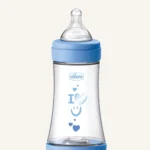 Chicco Perfect 5 Baby Bottle Medium Flow Anti Colic Silicone Teat 240ml, Blue