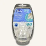 Chicco Perfect 5 2m+ Silicone Medium Flow Anti Colic Teat, 2 Pcs
