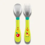 Chicco Metal Cutlery 18m+, Yellow