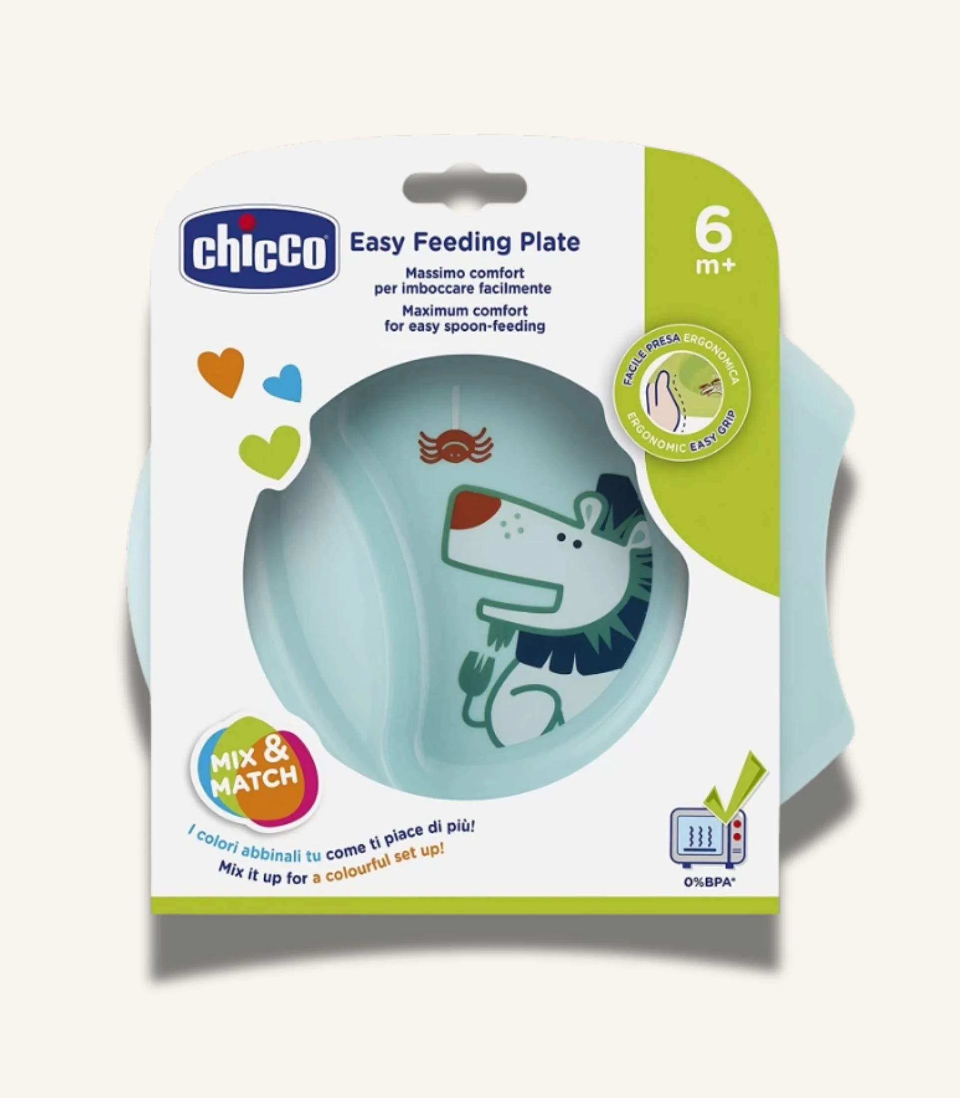 IMG_4899 Chicco Easy Feeding Plate 6m+, Blue - الصورة 1