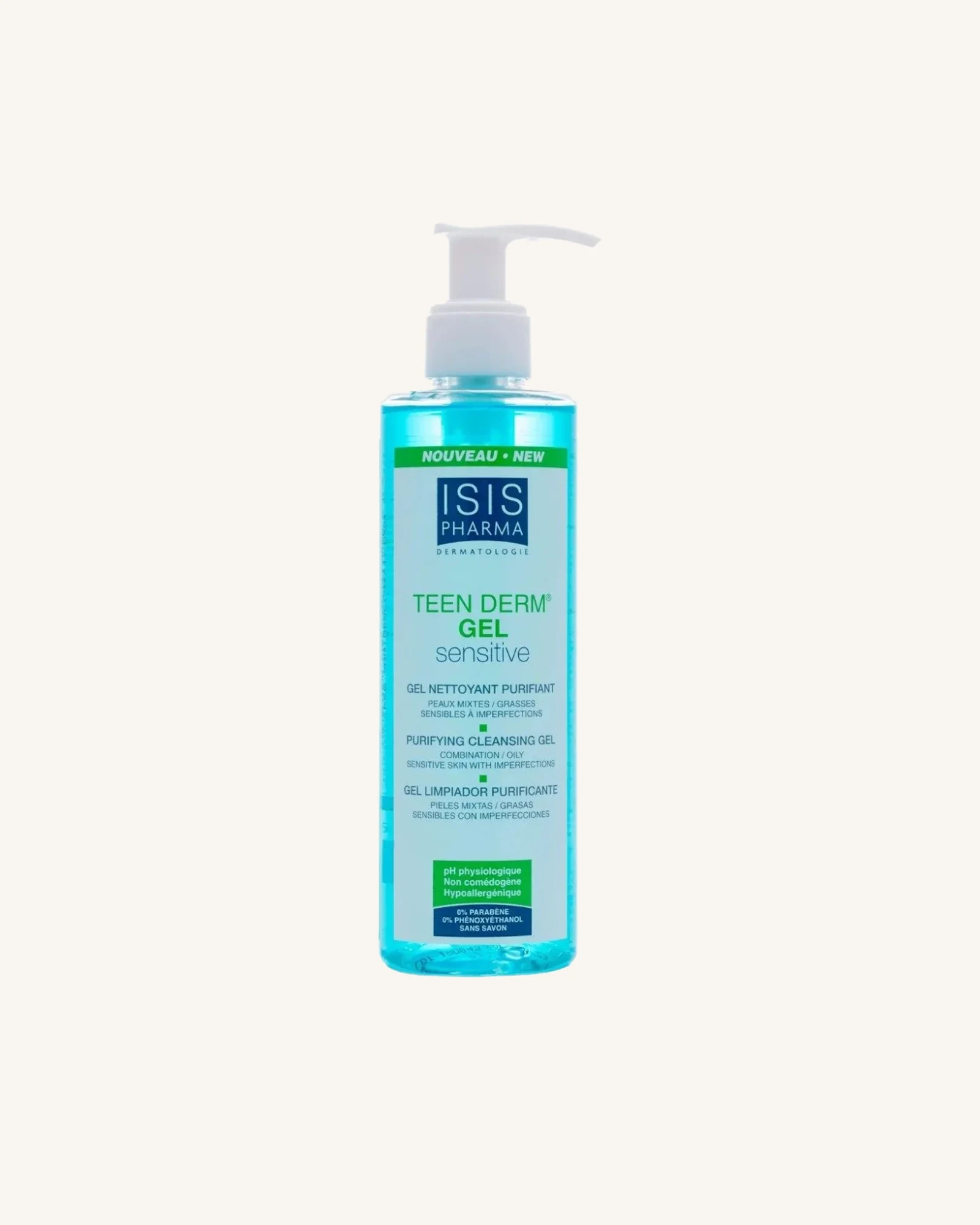 Isis Pharma Teen Derm Gel Sensitive Purifying Cleanser - 250ml