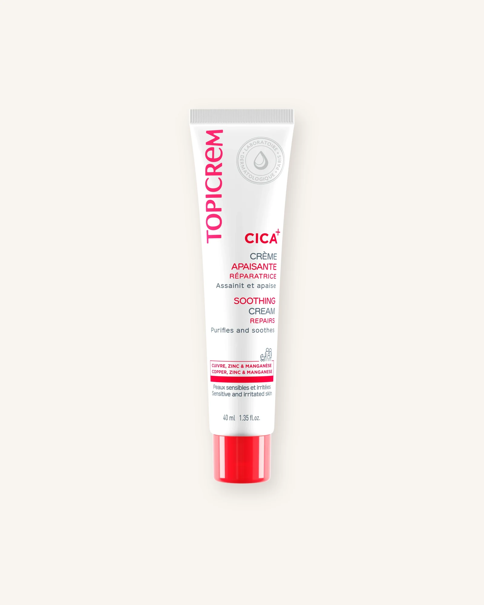 Topicrem CICA+ Soothing Repair Cream - 40ml Topicrem CICA+ Soothing Repair Cream - 40ml
