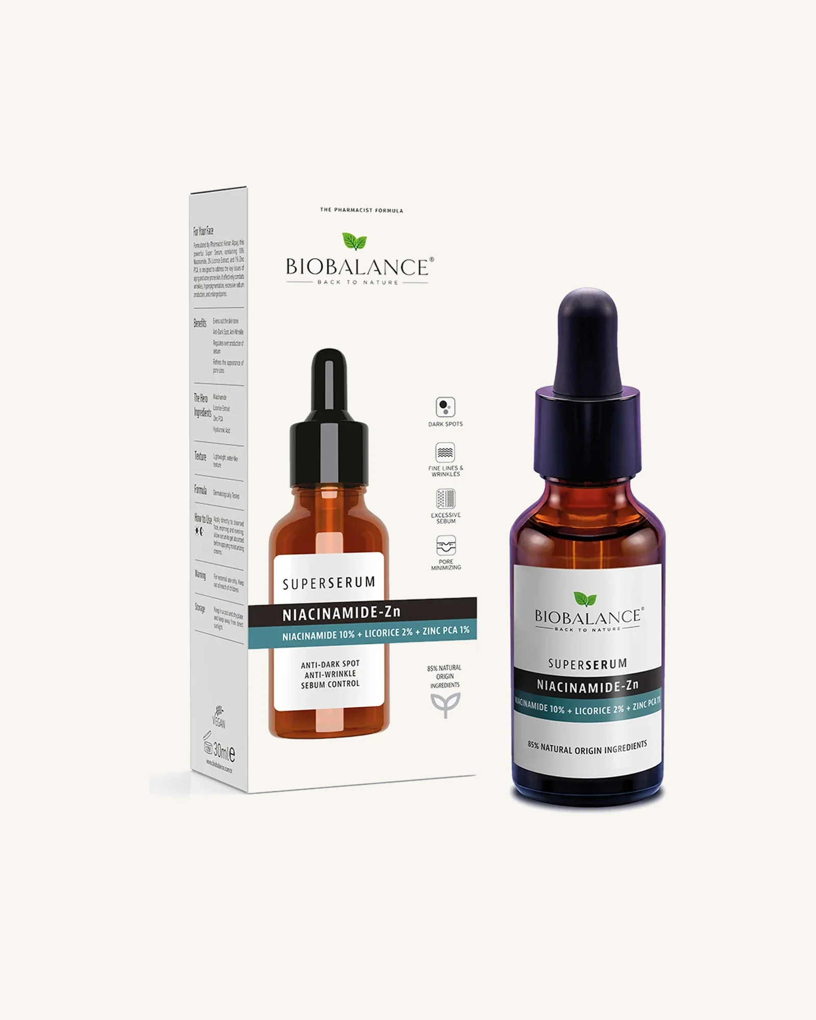 BioBalance Niacinamide-Zn Serum Niacinamide 10% + Licorice 2% + Zinc PCA 1% - 30ml