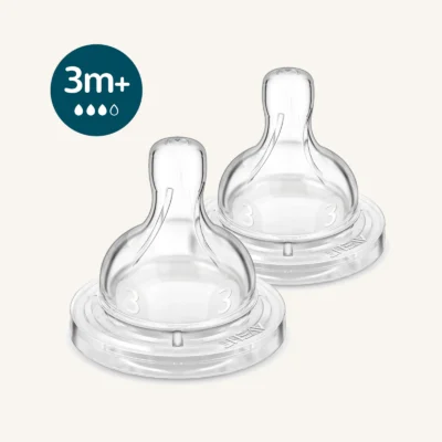 Philips Avent Anti-Colic Teat Flow 3 Medium, 3m+ – 2 Pieces