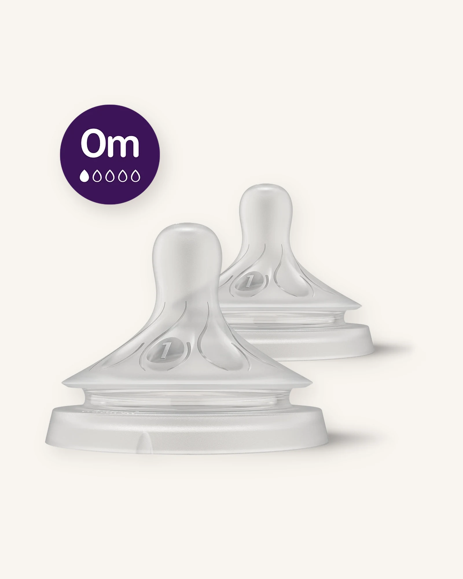 Philips Avent Natural Response Teat Flow 1, 0m+ – 2 Pieces