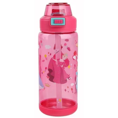 Optimal Polypropylene Wide Neck Straw Bottle 400ml Blue, Pink