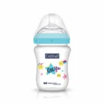 Optimal Mamilla Extra Wide Neck Feeding Bottle, Double Anti Colic System 300ml (0 Months+) Blue, Pink, Green
