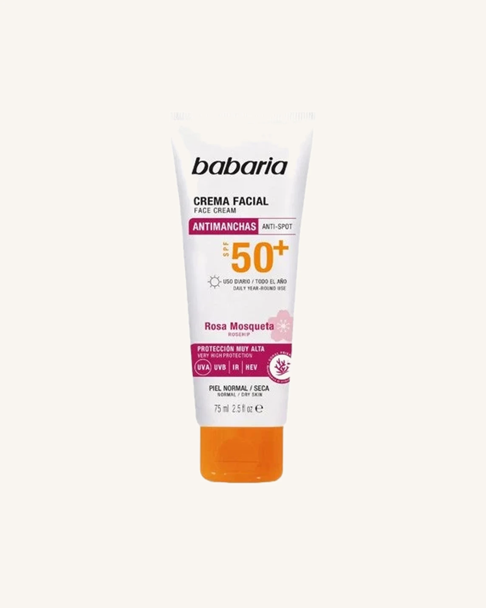 BABARIA Antimanchas face cream spf 50+ Babaria Rosehip Facial Sun Cream SPF 50+ Anti-Spot - 75ml