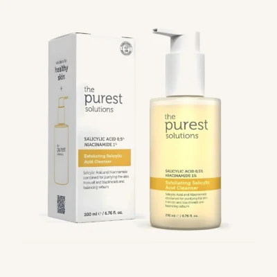 The Purest Solutions Exfoliating Salicylic Acid Cleanser 0.5% Salicylic Acid + 1% Niacinamide - 200ml