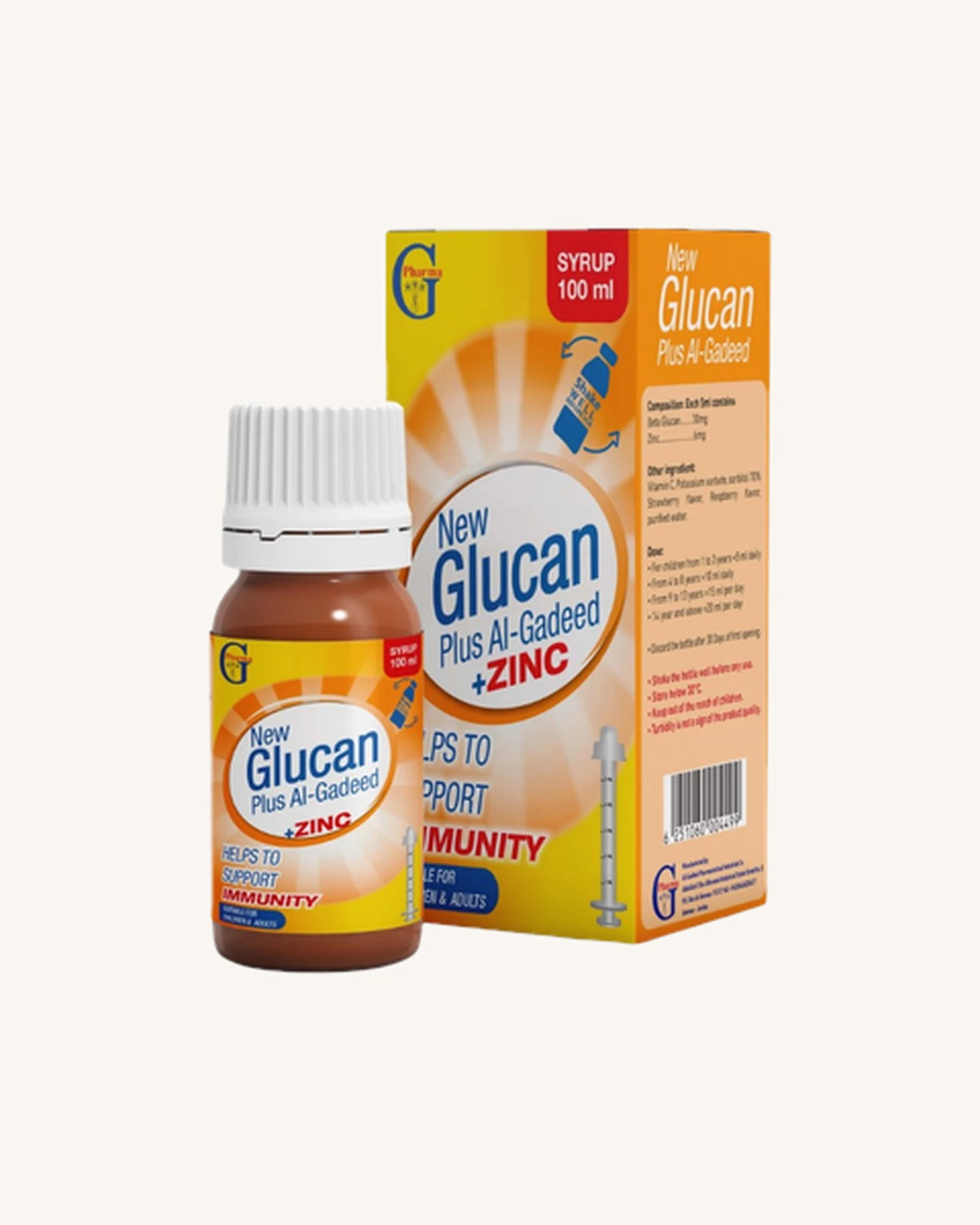 New Glucan + Zinc Syrup - 100ml New Glucan + Zinc Syrup - 100ml
