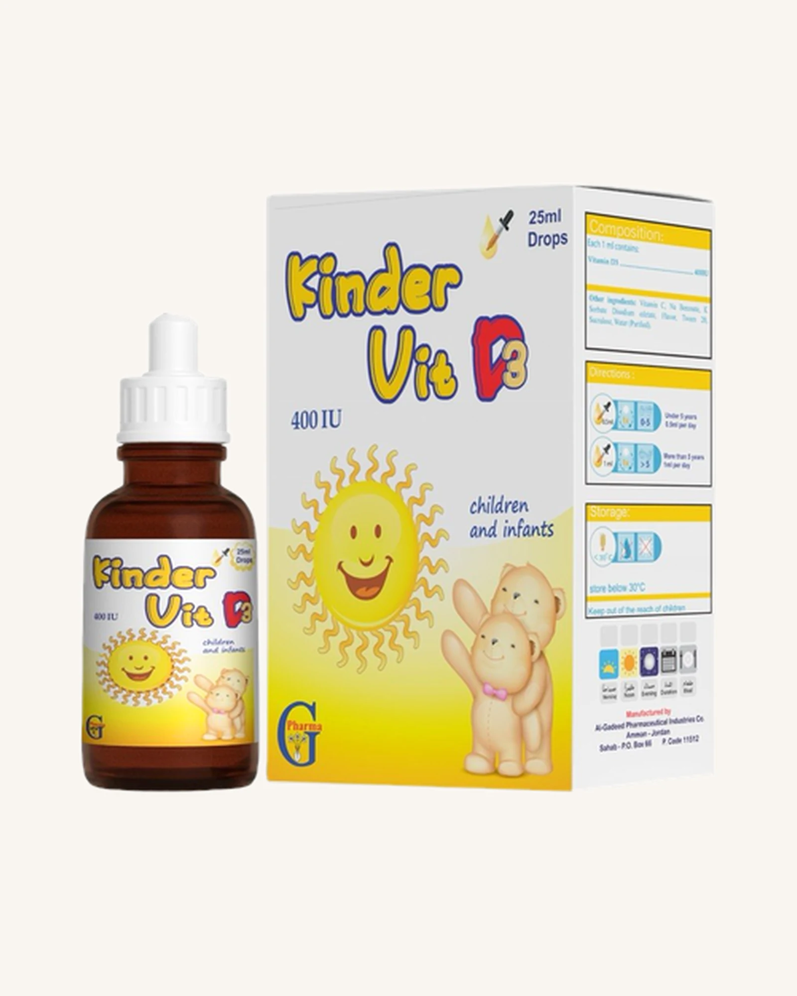 Kinder Vit D3 Drops 400 IU - 25ml Kinder Vit D3 Drops 400 IU - 25ml
