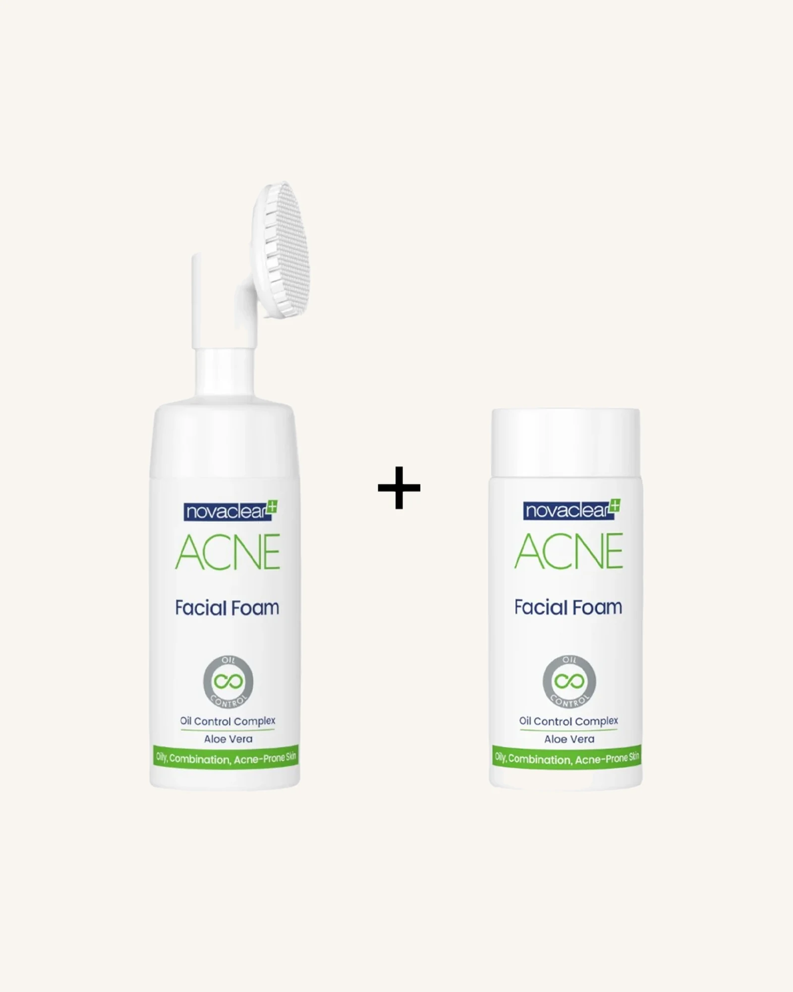 Novaclear Acne Facial Foam + Refill - 100ml + 100ml