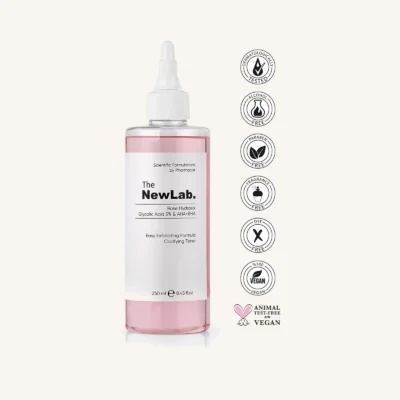 The NewLab Glycolic Acid 5% + AHA + BHA Clarifying Toner - 250ml