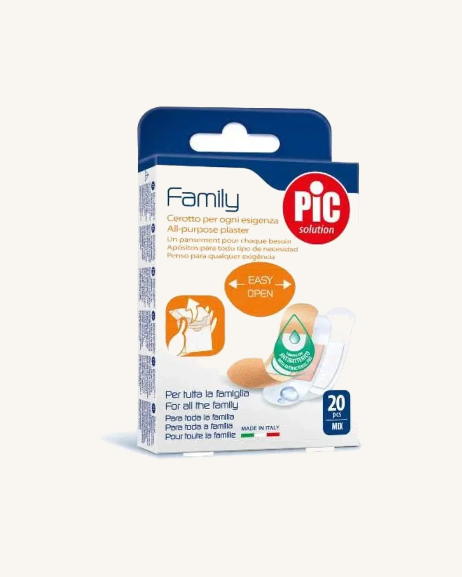 20 PLASTERS FAMILY ANTIBACTER
