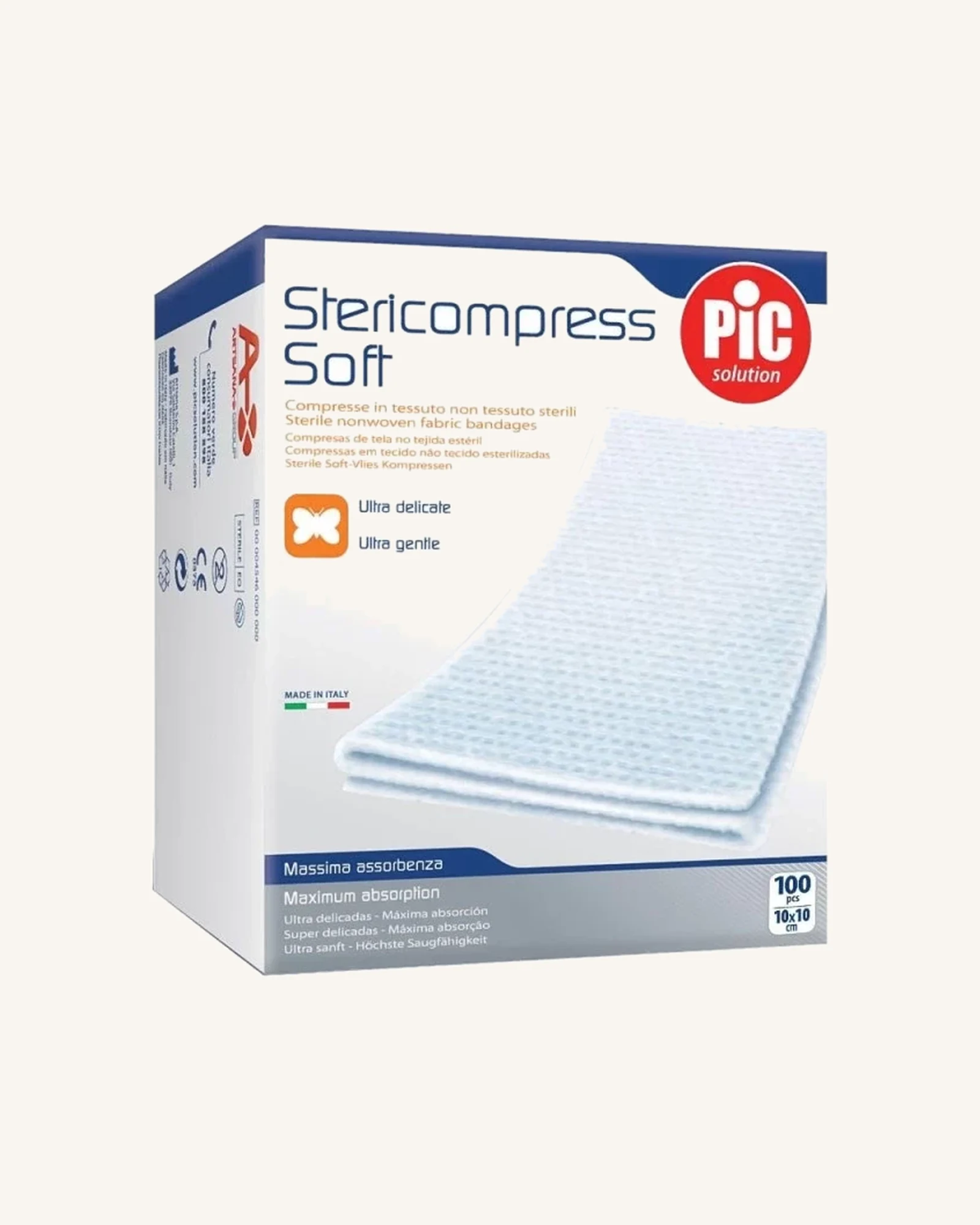 BOX 4 ENVELOP. 25 NON WOVEN PADS 10X10ST
