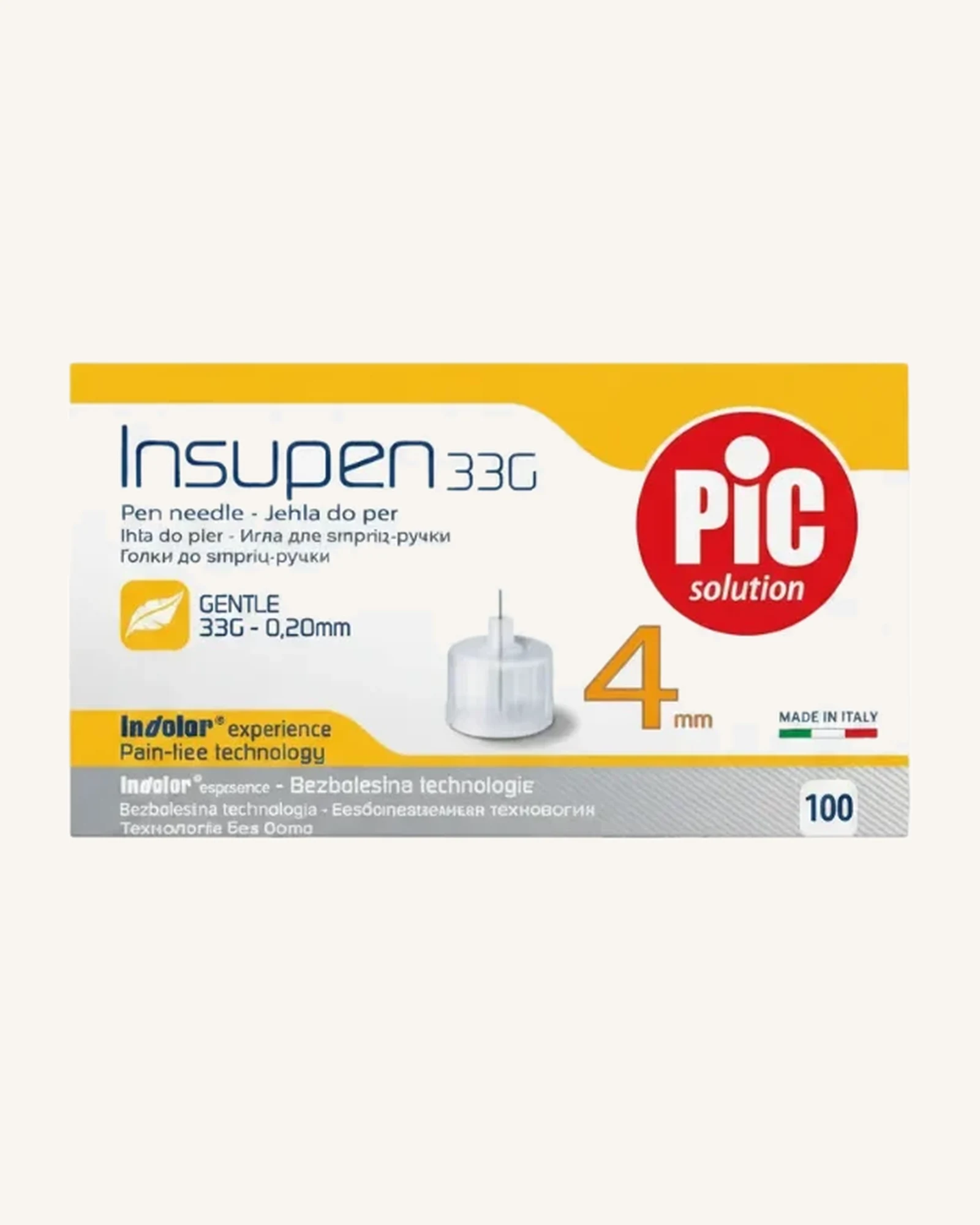 PEN NEEDLE INSUPEN AD G33*4MM
