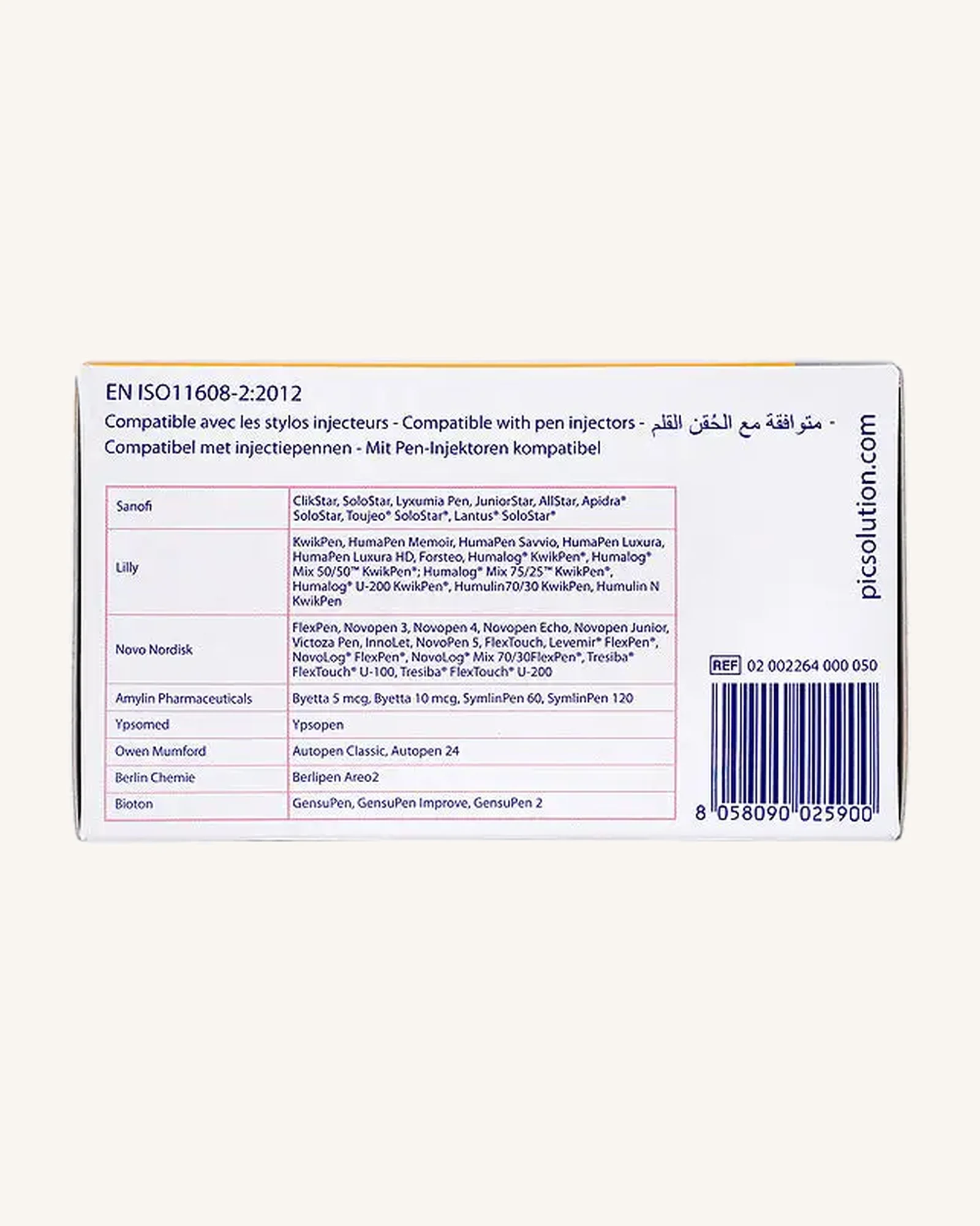 PEN NEEDLE PIC INSUPEN AD 34G*3,5 100P FR