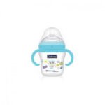 Optimal Mamilla Extra Wide Neck Feeding Bottle With Handle, Double Anti Colic System 210ml (6 Months+) Blue, Pink, Green