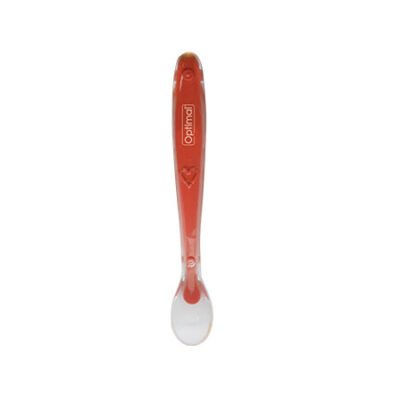 Optimal Flexible Silicone Spoon (6 Months+) Red
